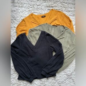 Ribbed Long Sleeve Shirt Bundle